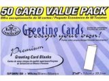 Royal Langnickel 50 BLANK GREETING CARDS ENVELOPES TEXTURED WHITE 3`x 8
