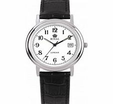 Royal London Mens Classic Black and White Watch