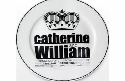 Royal Wedding Black Crown Plate