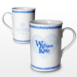 Royal Wedding Blue Heart Mug