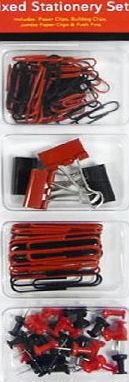 Royle Office Essentials Mixed Stationery Set with Paper Clips Bulldog Clips Push Pins