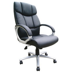 Helsinki Leather-Faced Office Chair - Black