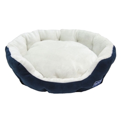 RSPCA Medium Blue Soft and Squashy Round Dog Bed by RSPCA