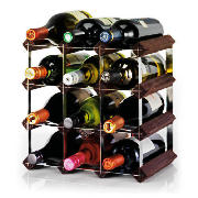 RTA 12 bottle wine rack, Dark Oak
