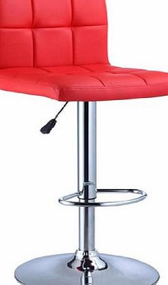 Red Faux Leather Kitchen Breakfast Bar Stool - SW31 + Free Delivery