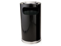 Atrium black steel ash container bin