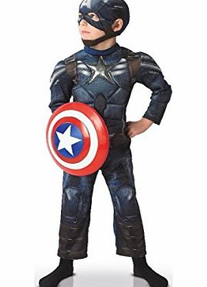 Captain America Deluxe Padded - The Avengers - Childrens Fancy Dress Costume - Small - 104cm