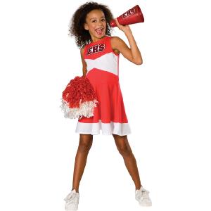 red cheerleader costume
