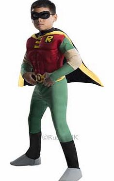 Childs Deluxe Robin Fancy Dress Costume - Medium