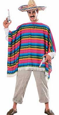 Mexican Poncho Costume - 38-40 Inches