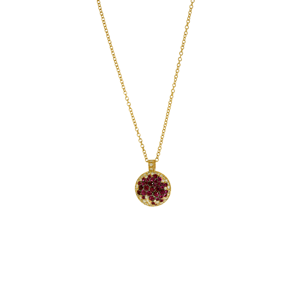 Ruby Abstract Pendant