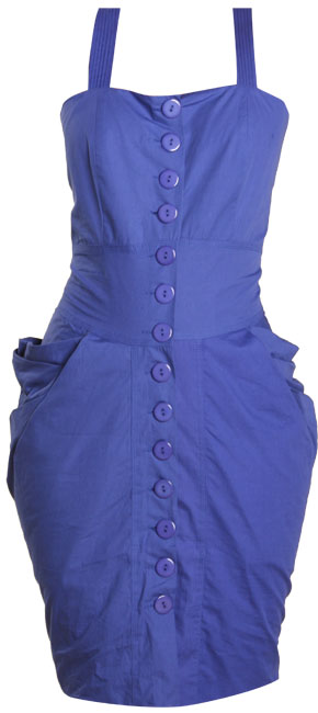 Ruby pinafore with button down front.