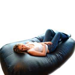 rucomfy 145x95x43cm medium faux leather slob slab bean