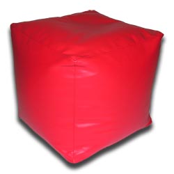 rucomfy 45cm bright faux leather cube