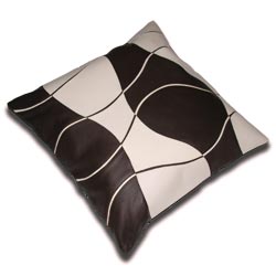 rucomfy 45cm Real Leather Mosaic cushion