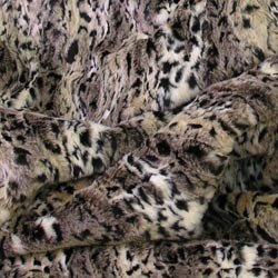45cm Snow Leopard Faux Fur Cube