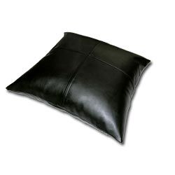 45cm Twin Needled Faux Leather Cushion