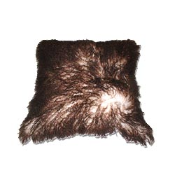 rucomfy 49.5cm tip dye mongolian fur cushions
