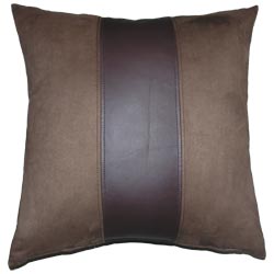 60cm faux suede with chocolate leather panel