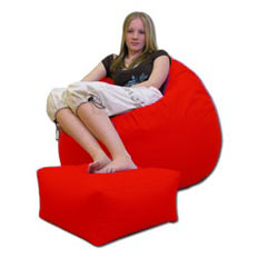 rucomfy Bean Bag and Slab Cotton Drill Duo