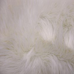 rucomfy Cream Longhair Didibag Small faux fur beanbag