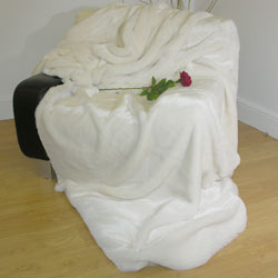 rucomfy Cream Plush Faux Fur Throw