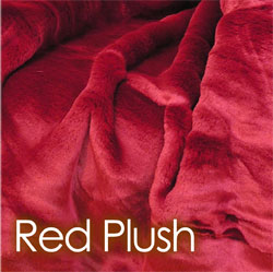 Crimson Red Plush Faux Fur Cushion