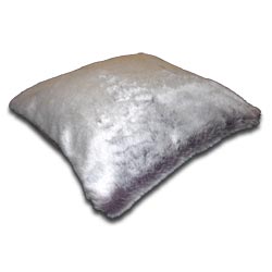 damson patterned faux fur cushion