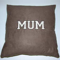 rucomfy Faux suede Limited Edition applique cushion