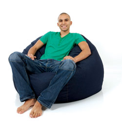 rucomfy Foam Filled Double Bean Bag Denim
