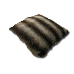 rucomfy grey chinchilla patterned faux fur cushion