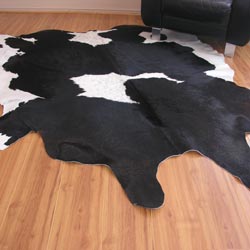 rucomfy holstein black and white cow hide