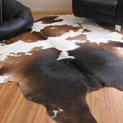 rucomfy holstein brown and white cow hide