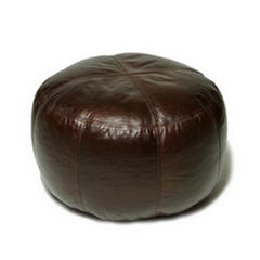 rucomfy leather pouffe