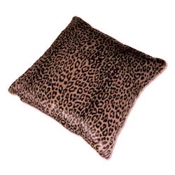 rucomfy leopard patterned faux fur cushion