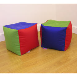 rucomfy Pack of Two 45cm Multi Coloured cubes