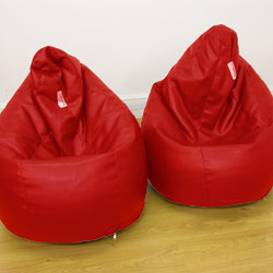 rucomfy Pair Of Pear Shaped Corduroy Bean Bags