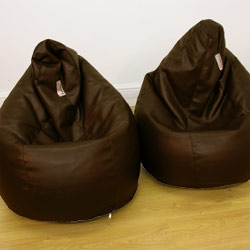 rucomfy Pair Of Pear Shaped Faux Suede Bean Bags