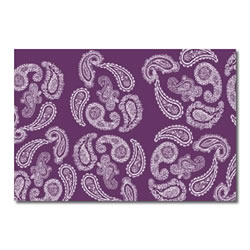 rucomfy Paisley Purple & White Canvas