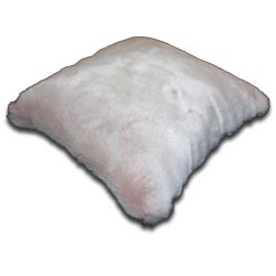 rucomfy pink tip patterned faux fur cushion