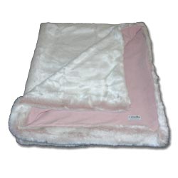 rucomfy pink tip patterned faux fur throw