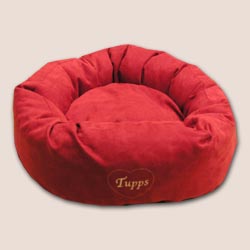 rucomfy Red Faux Suede Pet Doughnut