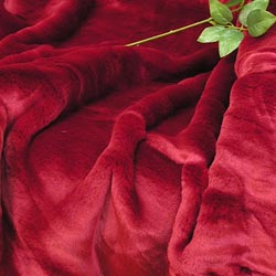 rucomfy Red Plush Faux Fur Cushion