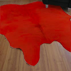 rucomfy ruby red cow hide