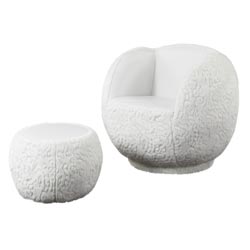 rucomfy Snowball r u comfy Chair & Foot Stool