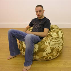 rucomfy Teenbean Large Camouflage Bean Bag