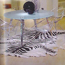 rucomfy zebra cow hide