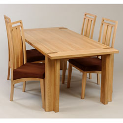 Ruddiman Nexus - Natural Light Oak Dining Table & 4 Chairs