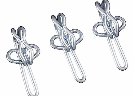 Rufflette R67 Zinc Steel Curtain Hooks, Pack of 30