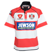 Gloucester Home Playing Rugby Shirt - Red/White.